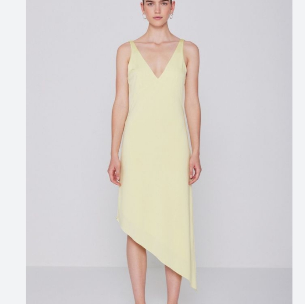NWT Remain from Revolve gosha dress wax yellow tank dress with asymmetric hem. B